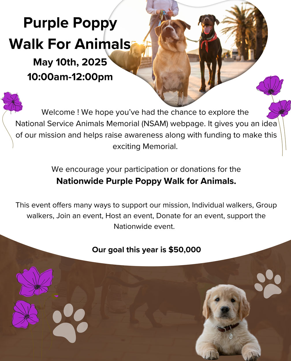 Purple Poppy Walk for Animals