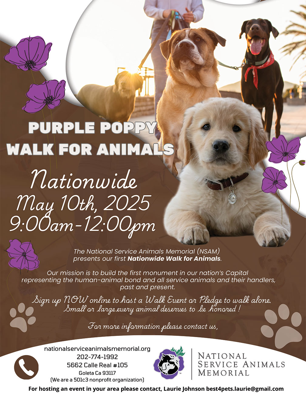 Purple Poppy Walk for Animals 2025